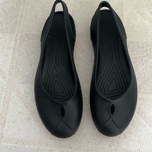 Crocs Olivia II Women's Black Slingback Ballet Flats Size 9 - Picture 6 of 9
